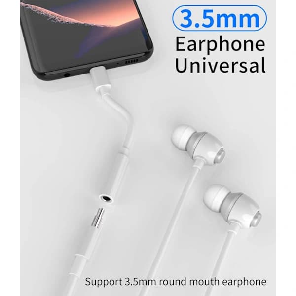 2-pakning, USB C til 3,5 mm adapter for hodetelefonkontakt