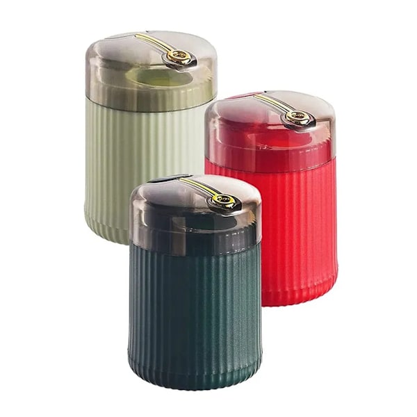 QU.3 st Automatiskt Tandpetare Dispenser, Tryck-Typ Tandpetare Förvaringslåda Tandpetare, Ny Tandpetarhållare Dispenser Hållbar Lätt Att Använda