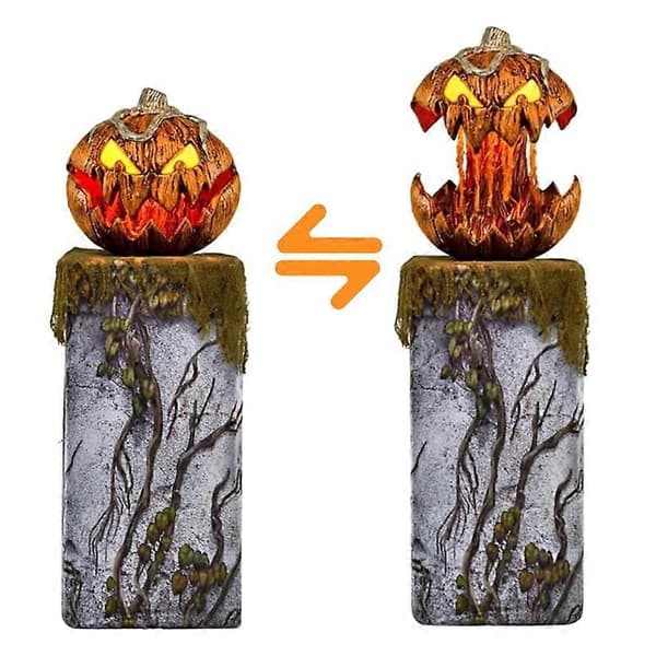 QQ-Skummel Uttrekkbar Jack-O'-Lantern Halloween-dekorasjon