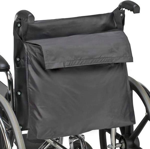 Rullstolsväska, Mesh, Förvaringsficka, 14x19cm, Svart, för Rullstol/Rollator