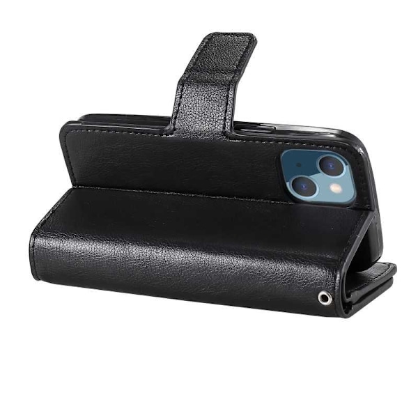 iPhone 15 Praktiskt Plånboksfodral med 12 Fack Array V4 Black Svart