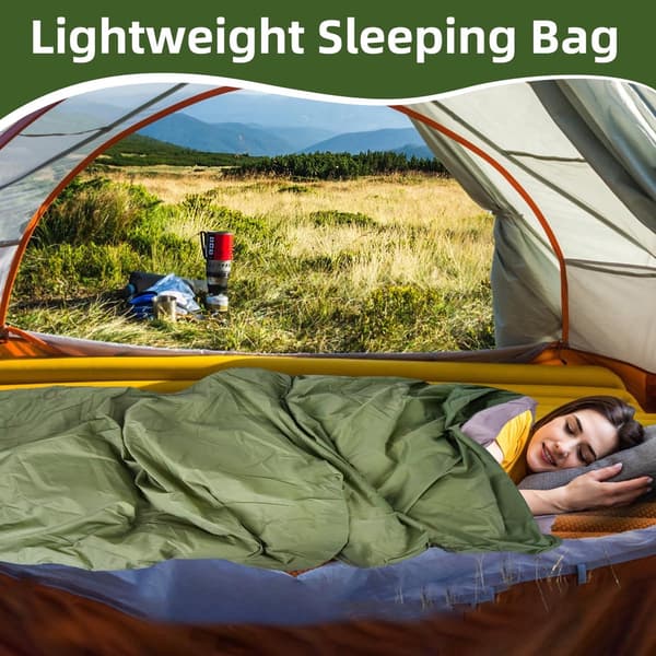 Ultralet sovepose til voksne, 680g kompakt sommersovepose 190x75 cm til over 20°C, 2-vejs lynlås til camping og vandring