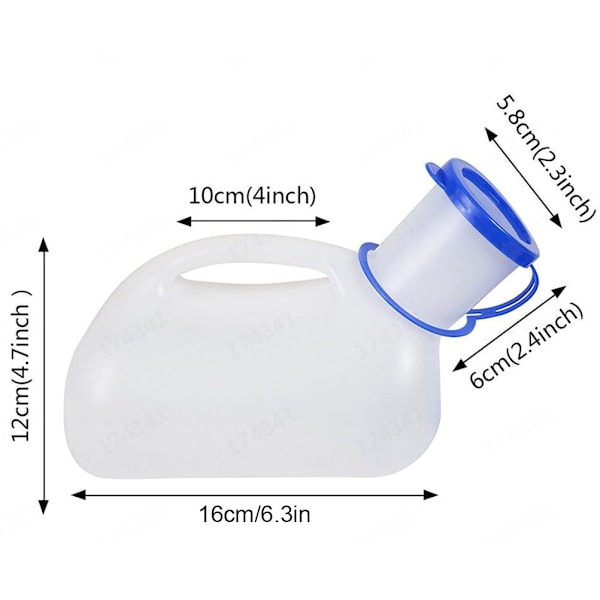 1000ml unisex urinflasker Toliet tisseflaske Holdbar bærbar urinal toalettflaske_qu 0.1