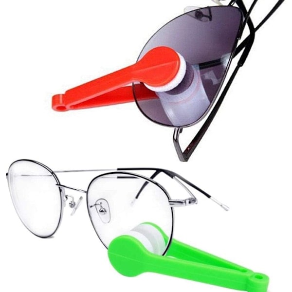 [QD] Bärbart glasögonrengöringsset 5 st Mini Mikrofiberduk Rengöringsborste Glasögonrengöring Glasögonvåtservetter