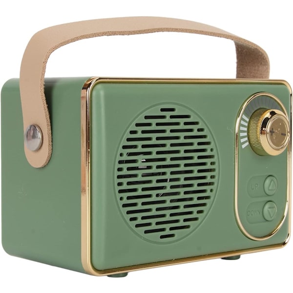Retro Bluetooth-högtalare-Retro-högtalare-Bluetooth 5.0-extra bas-grön