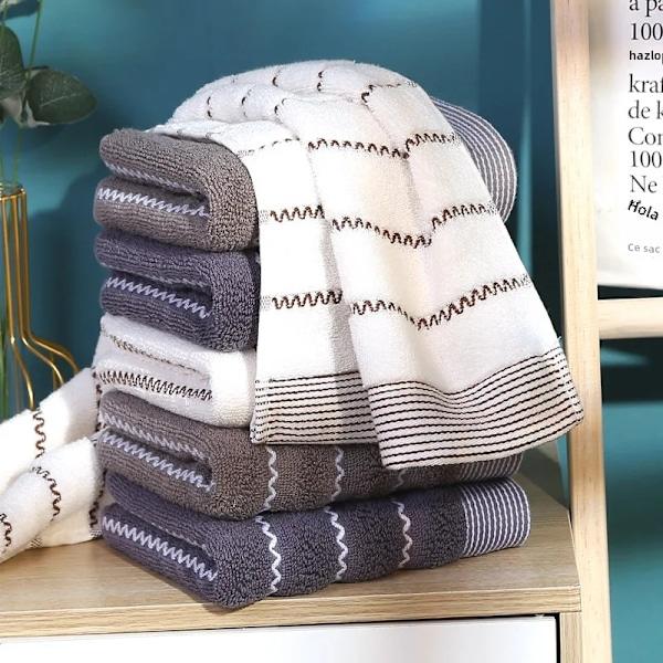 QU) 3-delars handduksset i bomull, 35 x 75, 70 x 140, badhandduk med geometriskt tryck 16 70x140 3 st