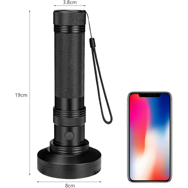 UV-taskulamppu, 100 LED:tä musta valo taskulamppu 395nm UV-valo Detect