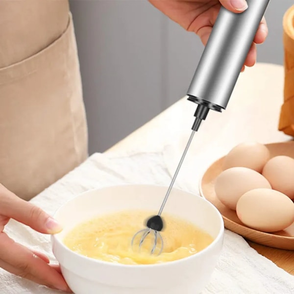 QU. Melkeskummer Håndholdt Kaffeskummer Elektrisk Visp, USB Oppladbar Skummaskin Boblemaskin Eggvisp For Varm Sjokolade