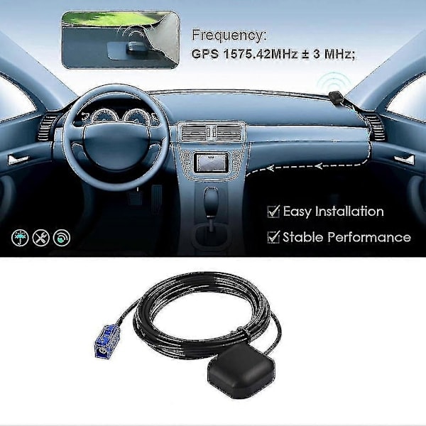 \"QD\" Aktiivinen GPS-navigointiantenni ajoneuvoihin Fakra C Sininen Autoantenni Ramille - -