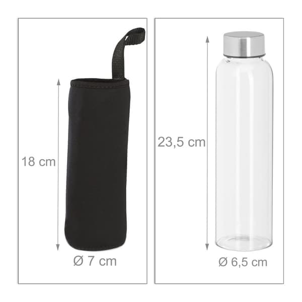 Juomapullo Lasi 500 ml 6 kpl:n setti