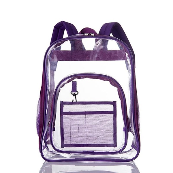 Stor kapasitet PVC transparent ryggsekk, unisex vanntett student skolesekk
