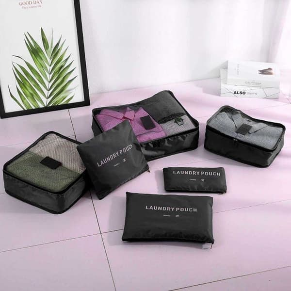 Packing Cubes Set - Perfekt för Resor - Väskinsats Svart_qq