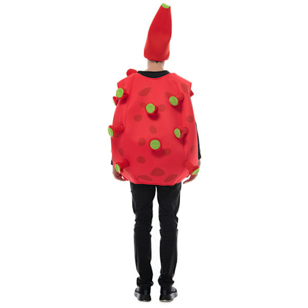 QD-Halloween Kostym Nytt Coronavirus Rolig Party Kostym Röd Drakfrukt Scenrekvisita