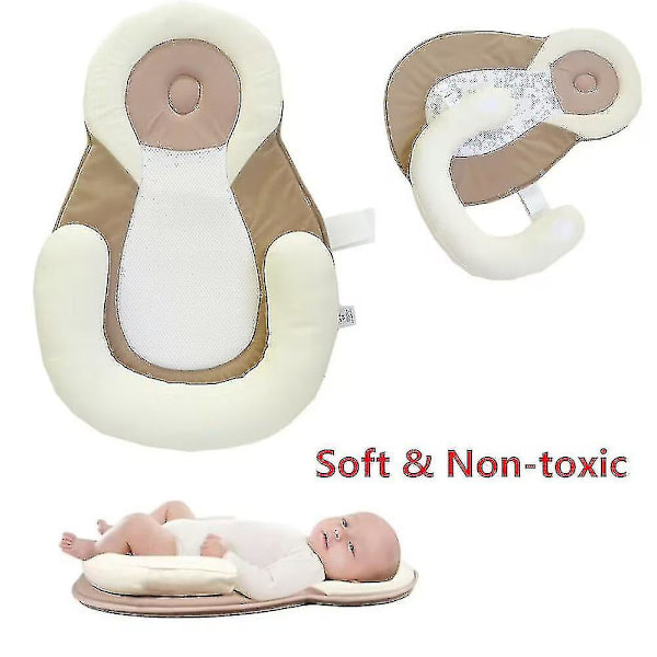 [QD] Ortopædisk baby pude mod deformation og fladt hoved beige