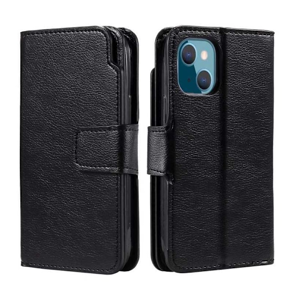 iPhone 15 Praktiskt Plånboksfodral med 12 Fack Array V4 Black Svart