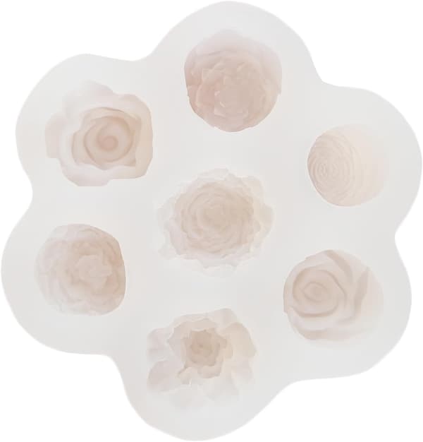 Blomst Silikoneform Sæt til Rose og Pæon Fondant Kagepynt, Slik Chokolade Ler Gum Paste, Grå