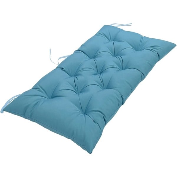 QD-Havebænk hynde 2 eller 3 sæder, 8 cm tyk vandtæt siddehynde erstatningshynde, blå, 100 x 50 cm