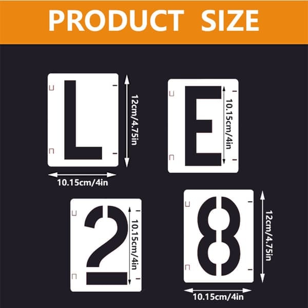Kirjain- ja numeromallit Art Craft Stencils Kit_qq
