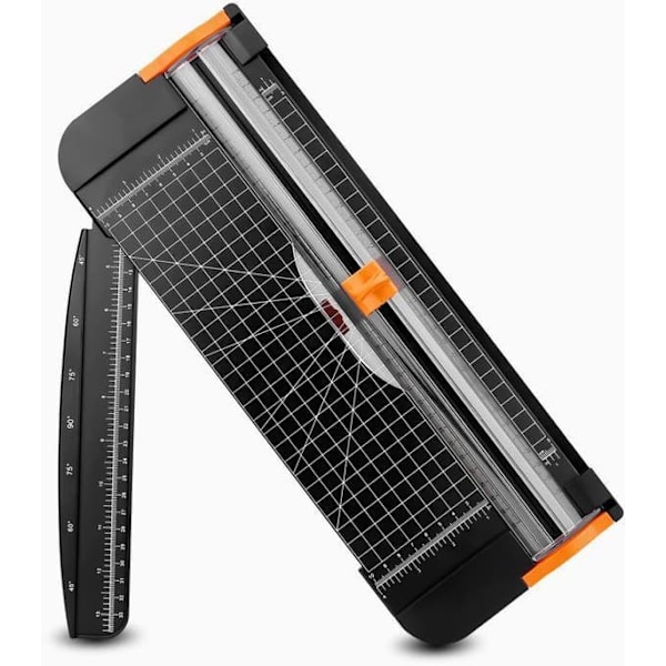 /QD/ A4 papperstrimmer - Professionell - 30 cm - Säkerhetssystem - Utbytbar klinga - Svart