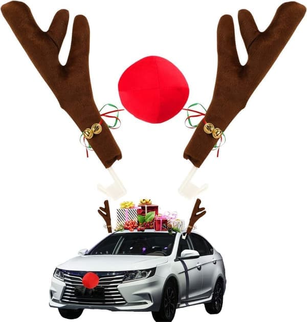 Reinsdyrhorn for bildekorasjon - Juledekorasjon