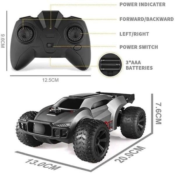 \"QD\" Radio-ohjattava Auto - 2.4GHz Suuri Nopeus Isot Pyörät Rc Autot vihreä