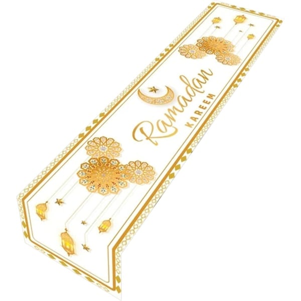 \"QD\" Pöytäliina Eid Mubarak Kuu Tähti Pöytäliina Ramadan Koristeet 2024 Eid Juhla Pöytäkoristeet Islamilainen - 33x183 cm