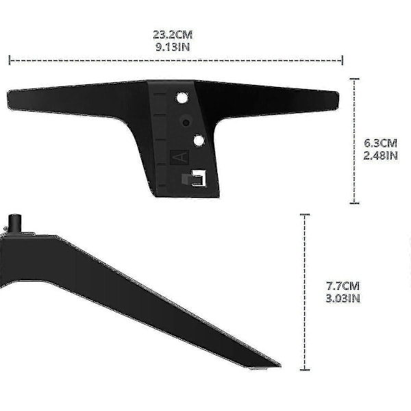 [QD] Stativ för LG TV-ben Ersättningsben för LG 49 50 55 tum TV 50UM7300AUE 50UK6300BUB 50UK6500AUA utan skruv Februari2