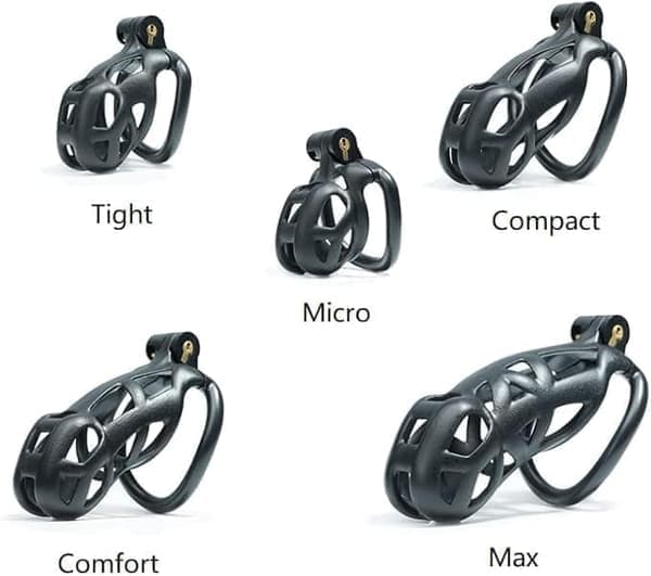 Male Lightweight 3D V2 Cobra Resin Chastity Cage Lock Device 4 Ring Belt[Extra-Small Size 70mm]