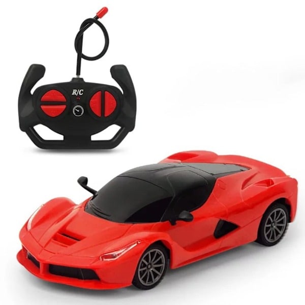 QU/Lasten sähköinen kauko-ohjattava auto Ladattava nelikanavainen simulaatio urheiluauto Poliisiauto Lelu RC Racing -mallilelu
