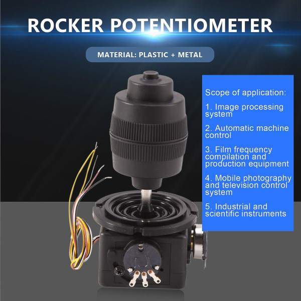 4-axlig joystickpotentiometerknappkontroll för -D400X-R4 10K 4D förseglad vipppotentiometer