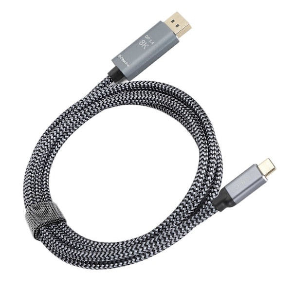 QD-USB-C - DisplayPort-kaapeli Ammattimainen Plug and Play -tuki 8K 60Hz Kaksisuuntainen siirto TYPE-C - DisplayPort-sovitin 1,8 m