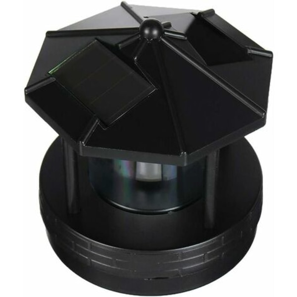 #QD#360 graders roterende LED-solfyr, LED-solcellelampe, vanntett fyr for hagedekorasjon