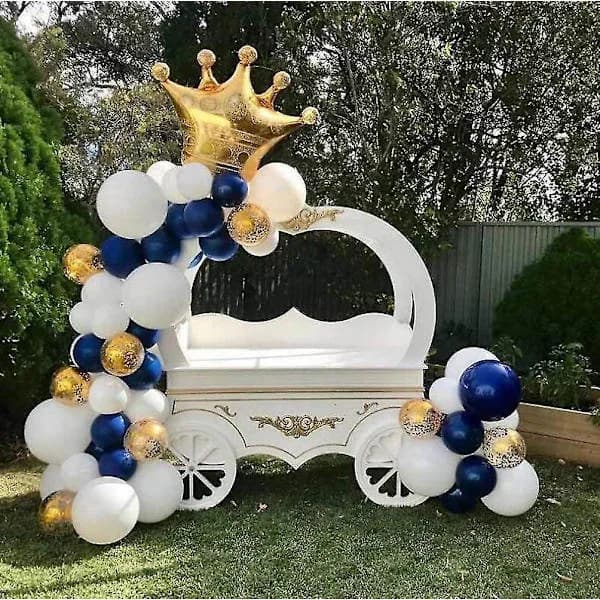 6 stk. 76 cm kroneballonger gull