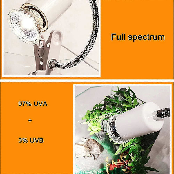QU/25W E27 Varmelampe Skildpadde, UVA UVB Reptil Varmelampe, til Reptiler Øgle Skildpadde Akvarium (6-pak)