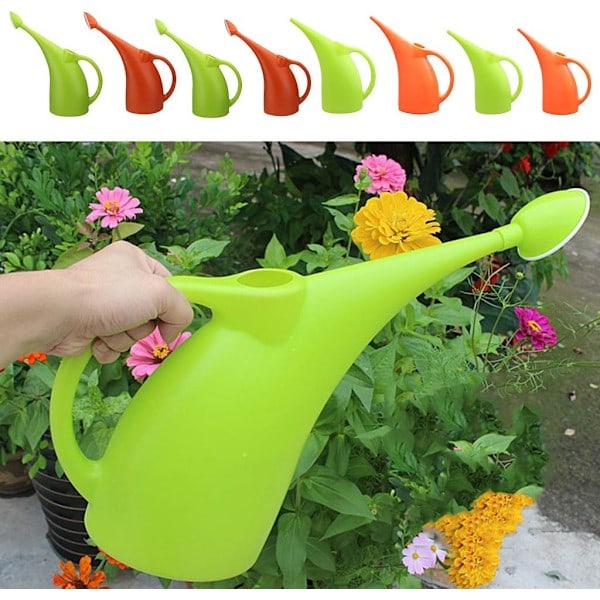 Vandkande til Udendørs og Indendørs, Planter, Blomster, ABS og Lille Langt Sprayhoved, Rækkevidde 2.0 Liter, Rose Spredende Vandkande - 2L Grøn˜QD