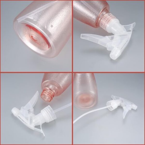 #QD# 2-pak 500 ml sprayflasker - plast - Mister Sprayer - Til rengøring i hjemmet, have, frisør, planter, blomster - pink/grøn
