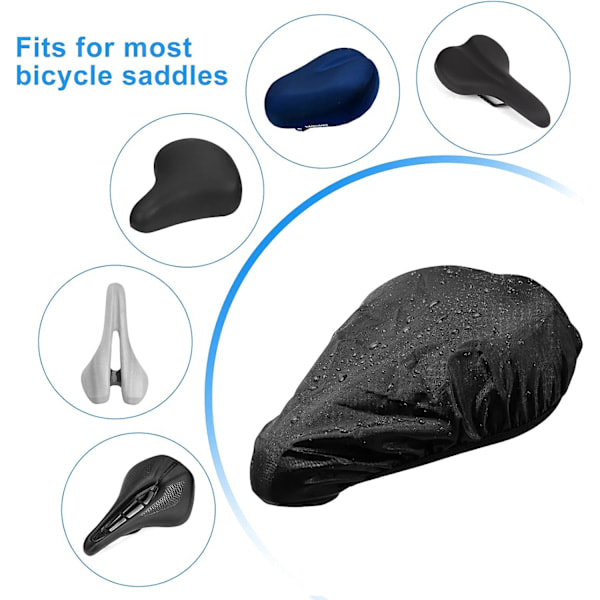 QD-Sadelöverdrag Cykel - 2 Pack - Universal - Cykelsadelöverdrag - Svart/Grå