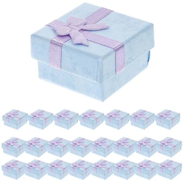 QU-24 st Smyckeskrin Presentförpackning Armband Presentförpackning Ring Presentförpackning Smyckesförpackningar Ring Förvaringsaskar Lila 4X4C,A