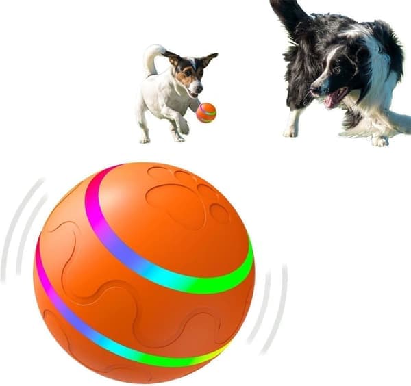 Smart Rolling Dog Ball - USB Rechargeable, Interactive Dog Toy for Medium/Large Dogs