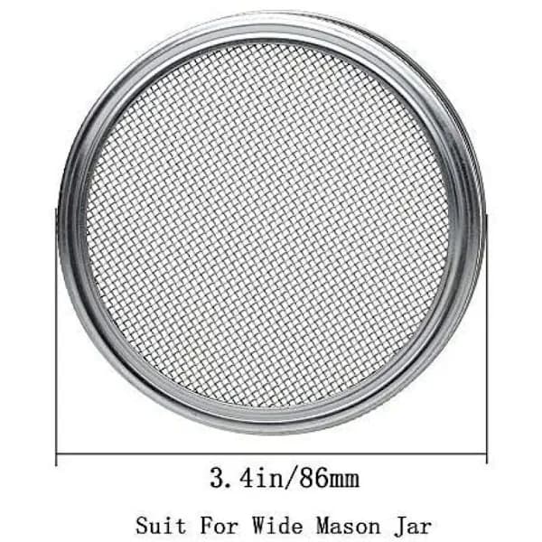 4-pack groddburkslock i rostfritt stål för utmärkt ventilation
