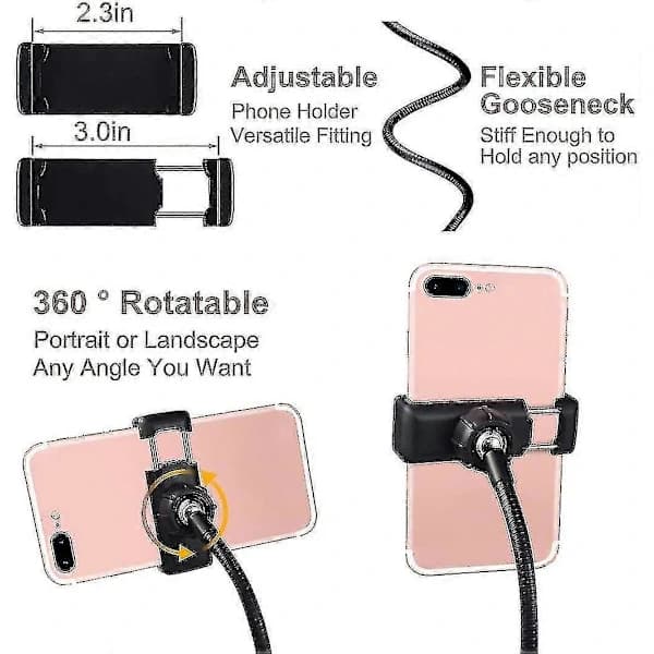 QD-Clip-on Ring Light Kompatibel med Videokonferencebelysning, USB-lampe til Laptop