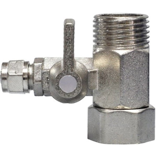 #QD#Afspærringsventil, afspærringsventil T-adapter 3/8 x 3/8 x 1/4 til tilslutning af 2 enheder
