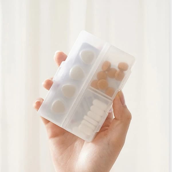 2-pakning pilleboks medisinboks tablettdispenser beholder