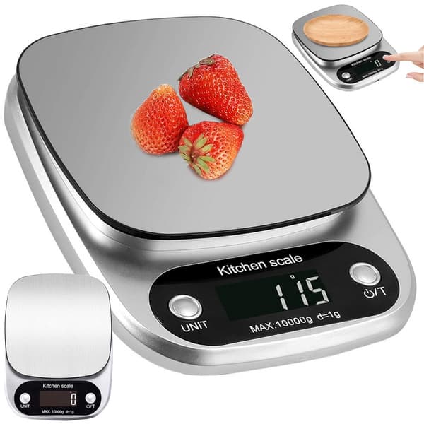 Digital Kitchen Scale with LCD Display - Precision Scale up to 10kg/1g