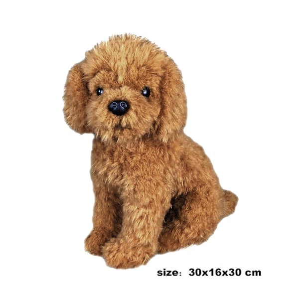 Realistinen pehmolelu koira Labradoodle pehmo täytetty