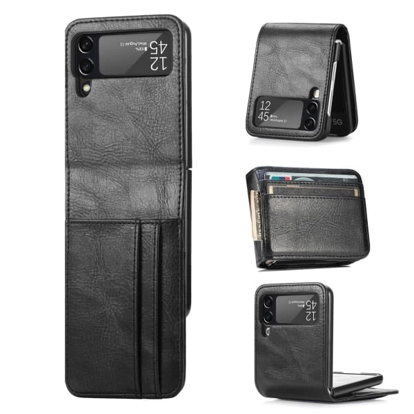 Samsung Galaxy Z Flip 3 - Skal med kortfack Svart*QN