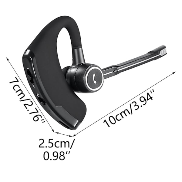 Bluetooth Headset - V8S Svart black