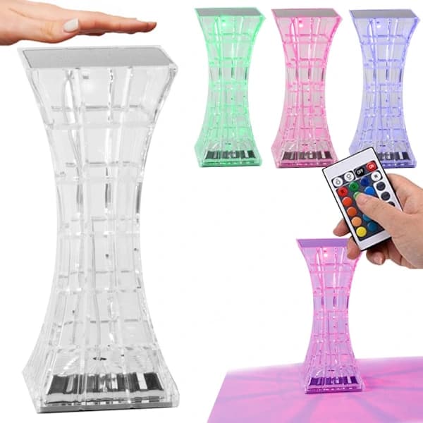 LED-krystallbordlampe med RGB-belysning
