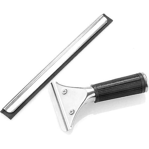 [QD] Professionell fönsterskrapa i rostfritt stål med 25 cm blad för kök, fönster, badrum, bil