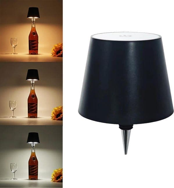 Uppladdningsbar lampskärm för flaska